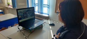 Spotkanie z uczniami na e-lekcji w Szkole Podstawowej nr 1 w Świdwinie