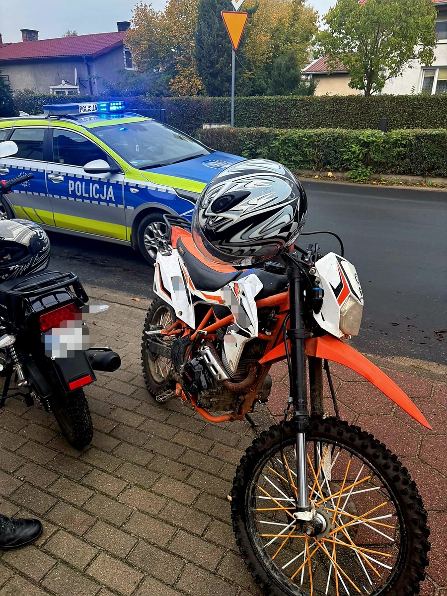 Kierowca motocykla zatrzymany w Sławoborzu